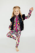 Mila & Rose ® Black Checker Puffer Vest — main product shot