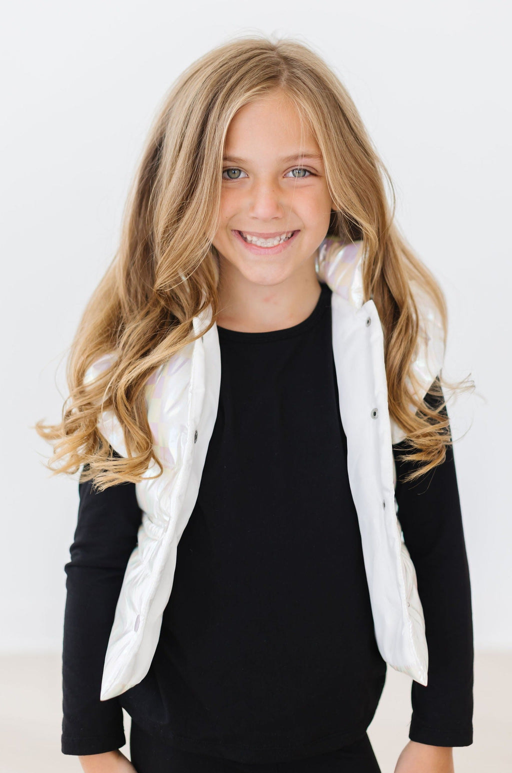 Mila & Rose ® Black L/S Ruffle Tee — detail close-up