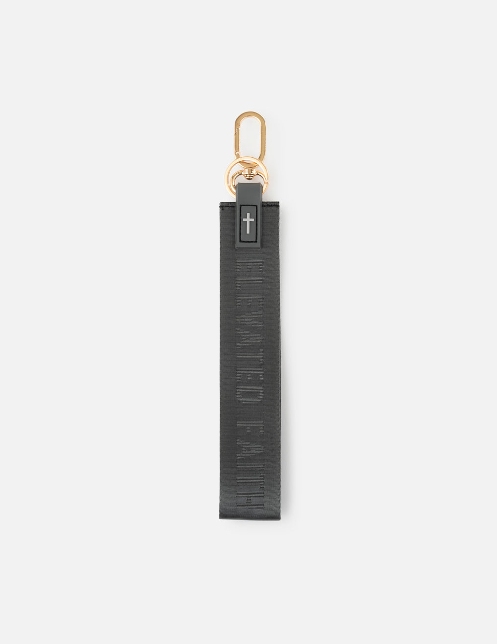 Elevated Faith Black Oversized Logo Keychain