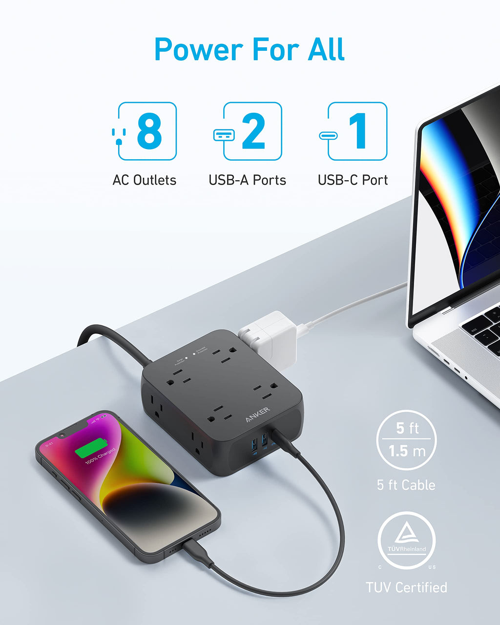 Anker <b>341</b> USB Power Strip, view 9