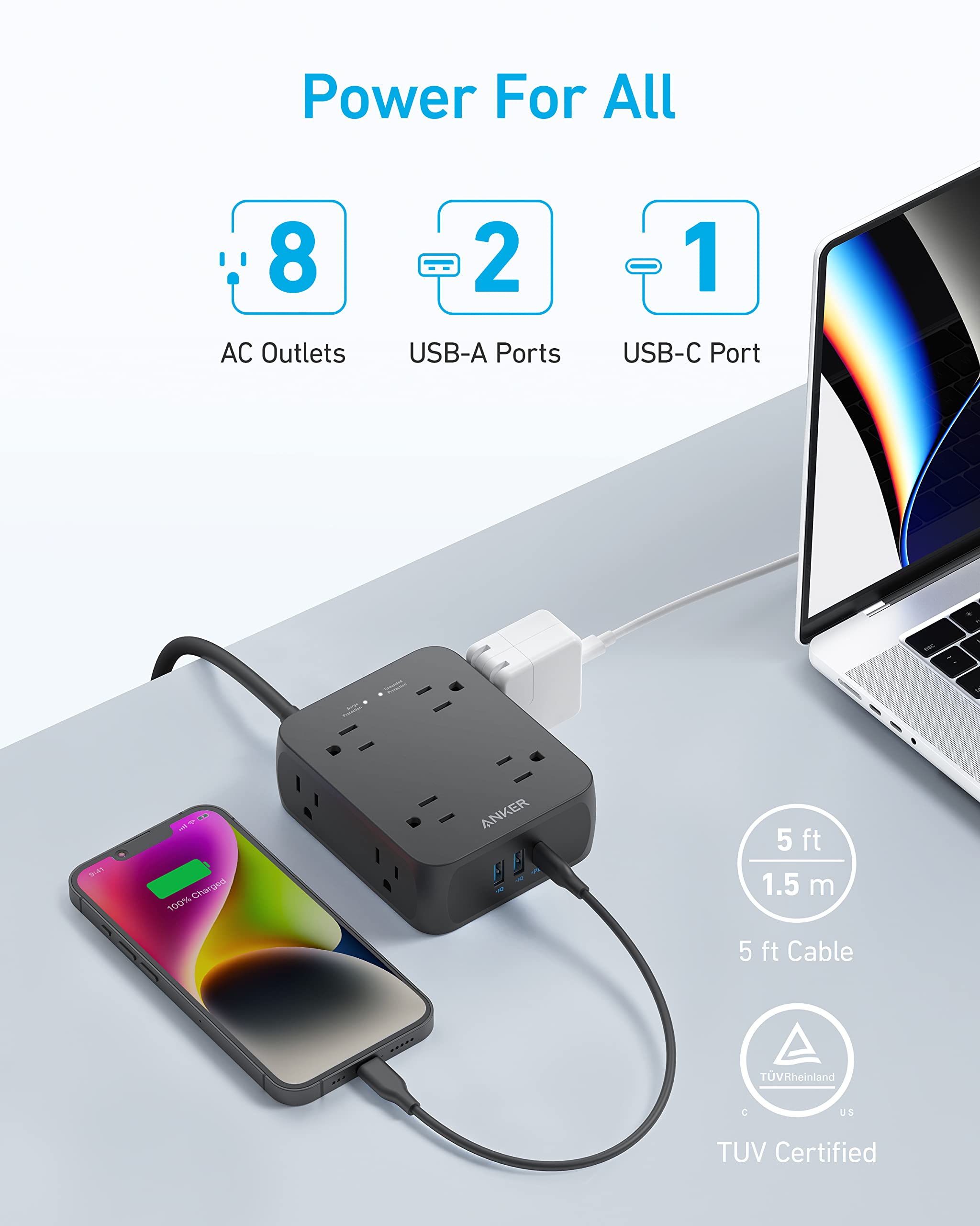 Anker <b>341</b> USB Power Strip, view 9