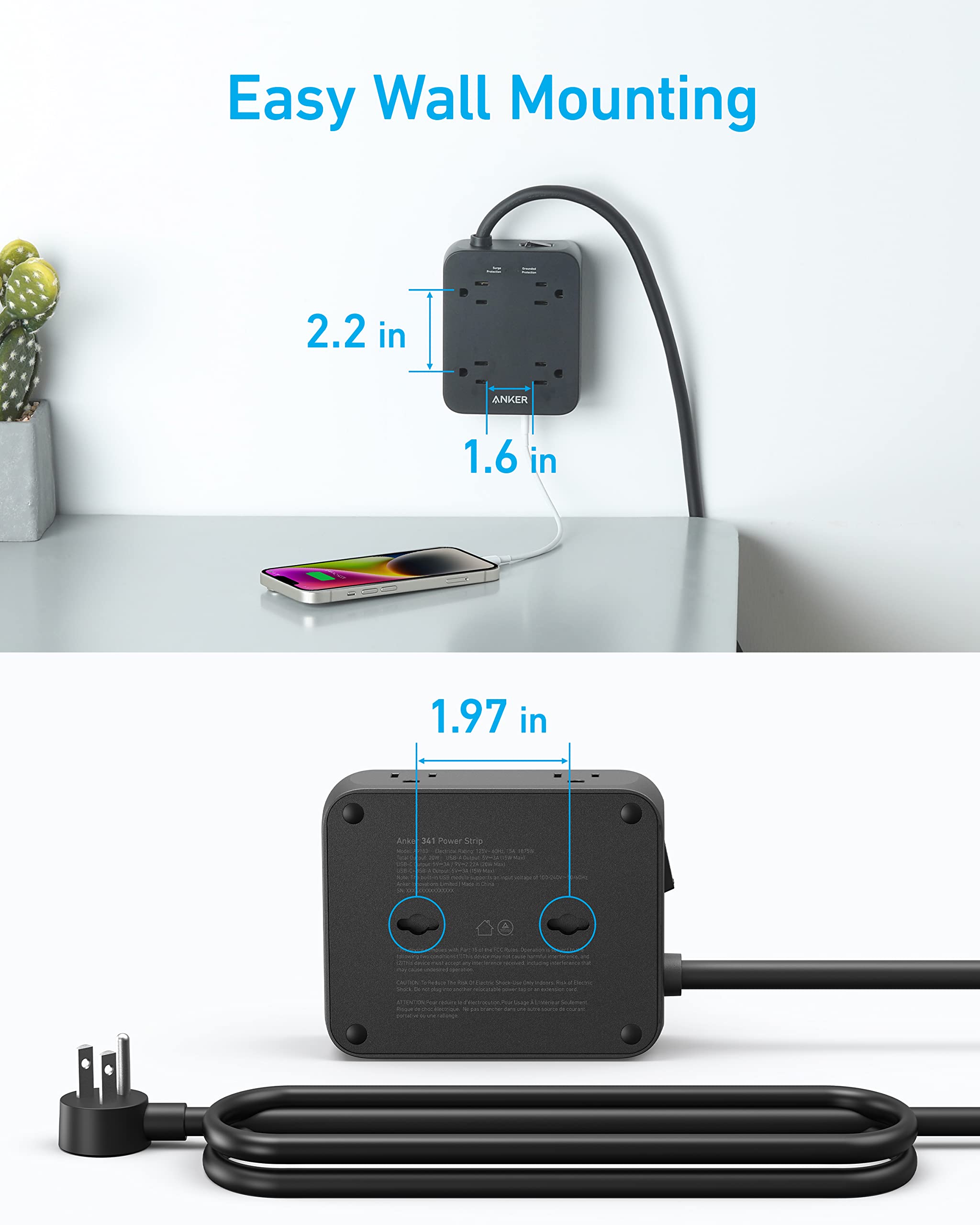 Anker <b>341</b> USB Power Strip, view 13