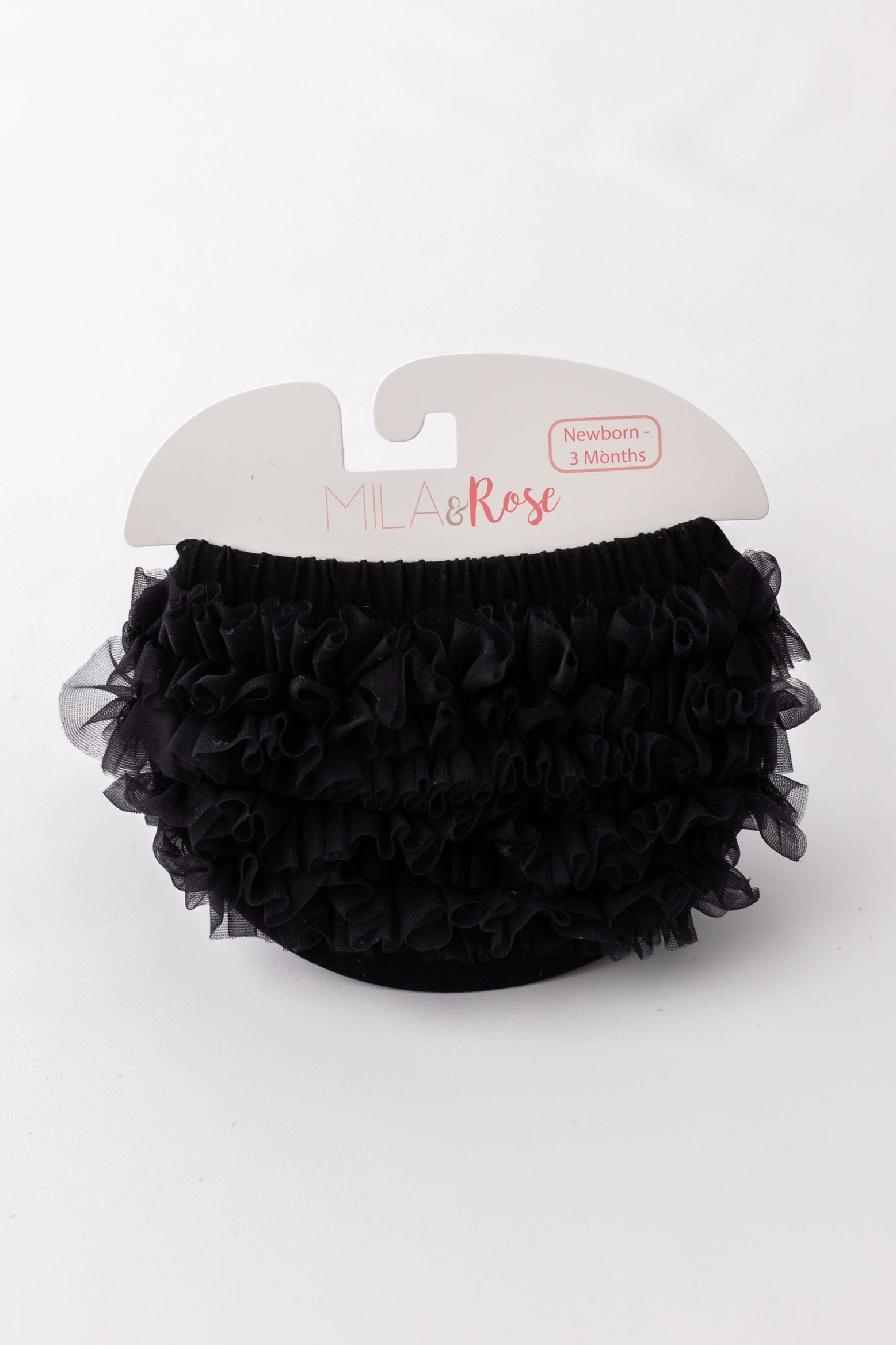 Mila & Rose ® Black Ruffle Bum Bloomer — main product shot