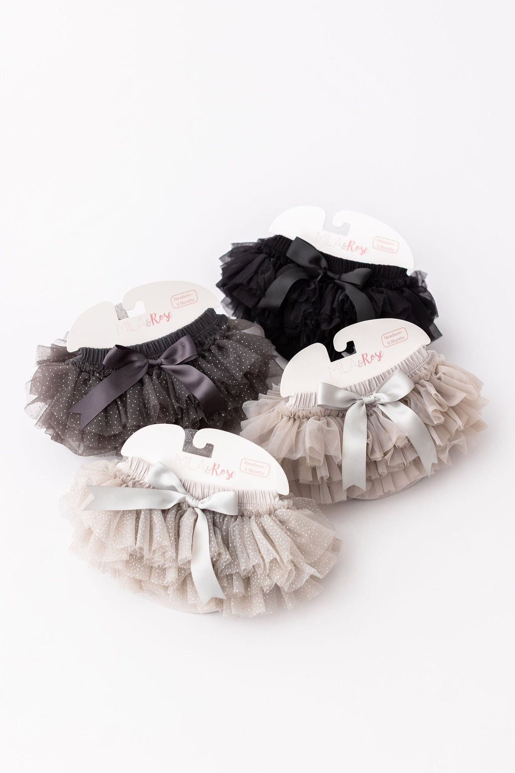 Mila & Rose ® SALE Silver Glitter Ruffle Tutu Bloomer — side view