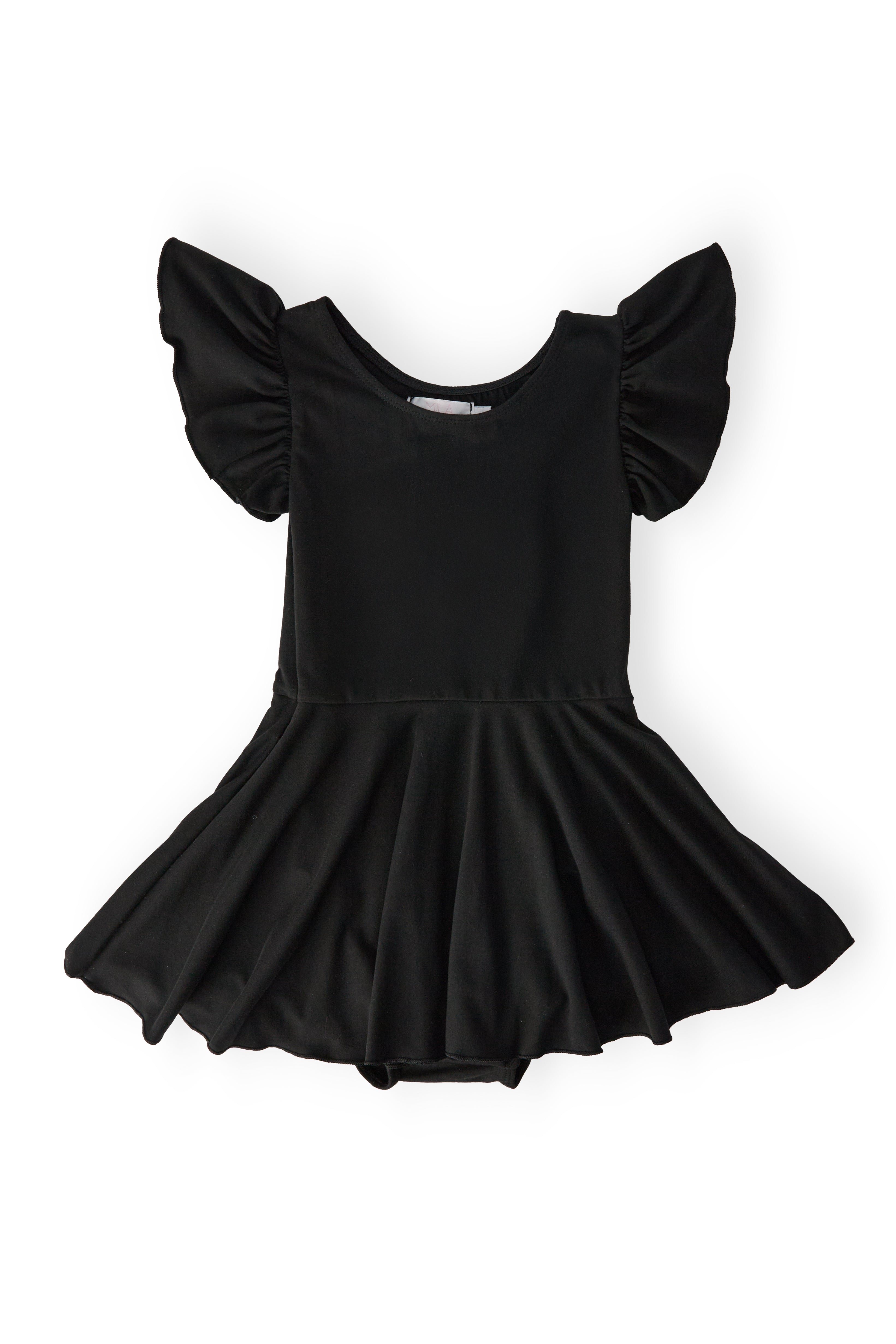 Mila & Rose ® Black S/S Twirl Leotard — main product shot