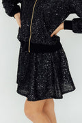 Mila & Rose ® Black Sequin Twirl Skort — main product shot