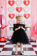 Mila & Rose ® Black Shimmer 3/4 Sleeve Tutu Dress — main product shot