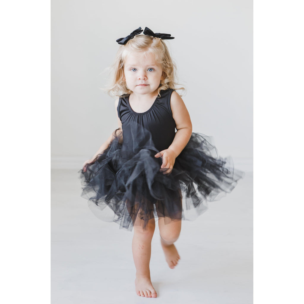 Mila & Rose ® Black Tank Tutu Leotard — side view