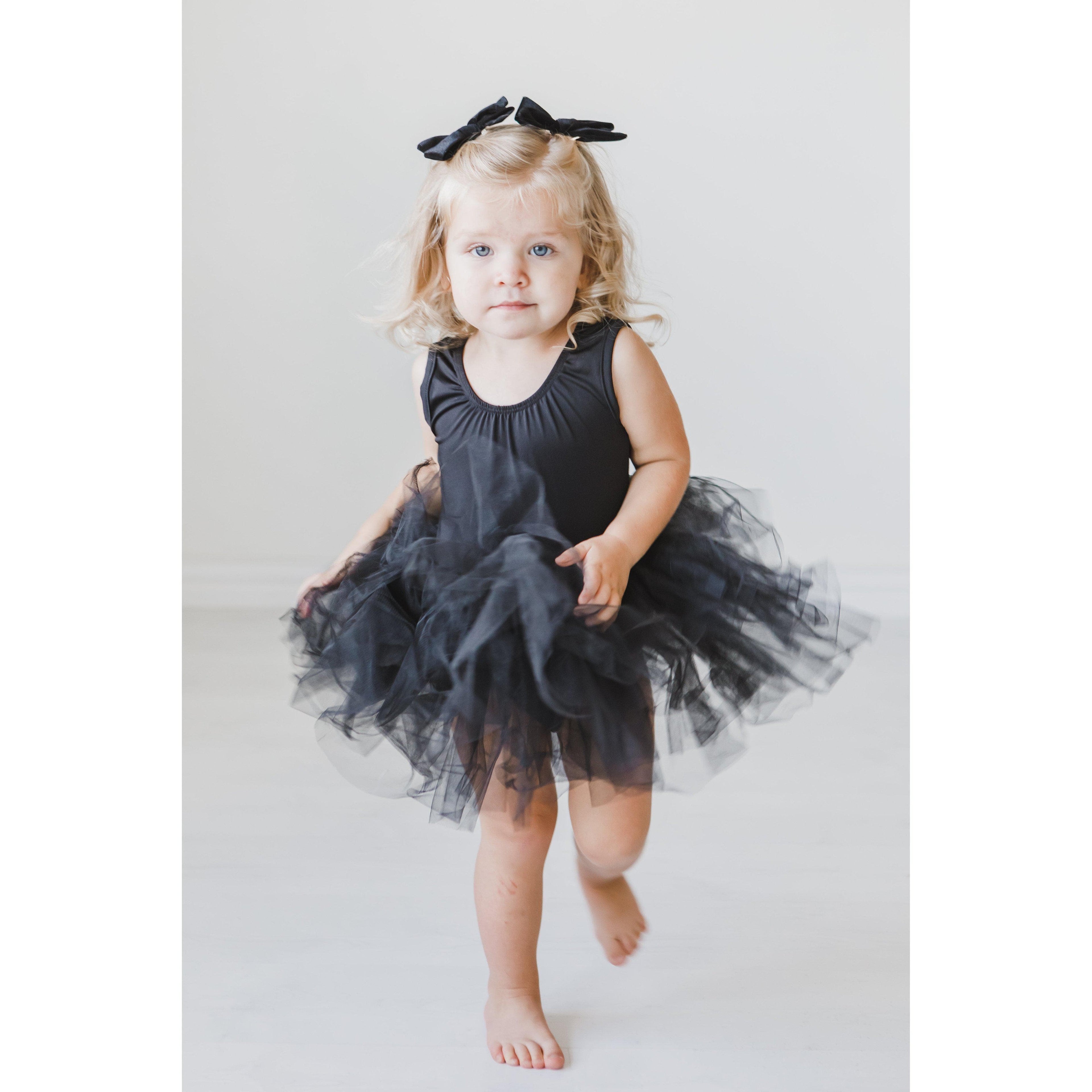 Mila & Rose ® Black Tank Tutu Leotard — side view