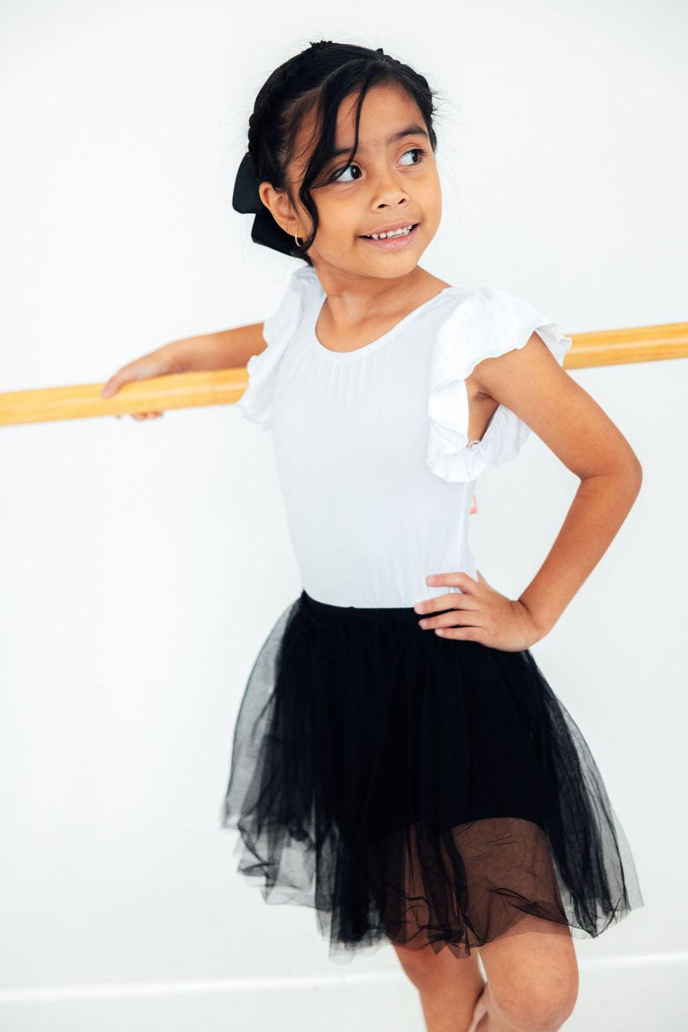 Mila & Rose ® Black Tutu Shorts — detail close-up