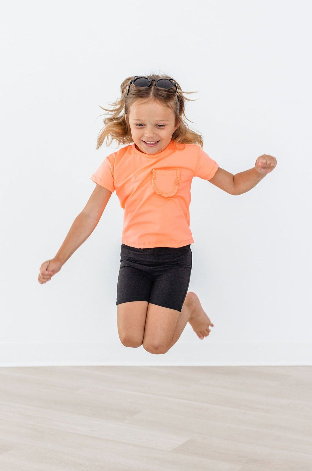 Mila & Rose ® Black Twirl Shorts — detail close-up