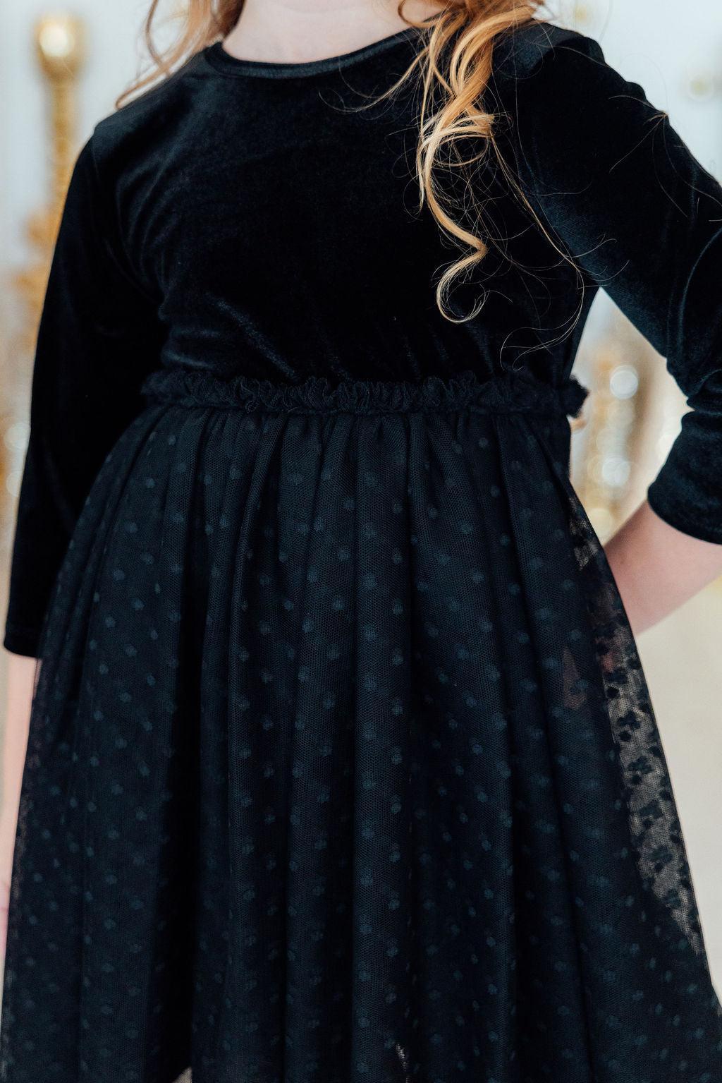 Mila & Rose ® Black Velvet Tutu Dress — main product shot