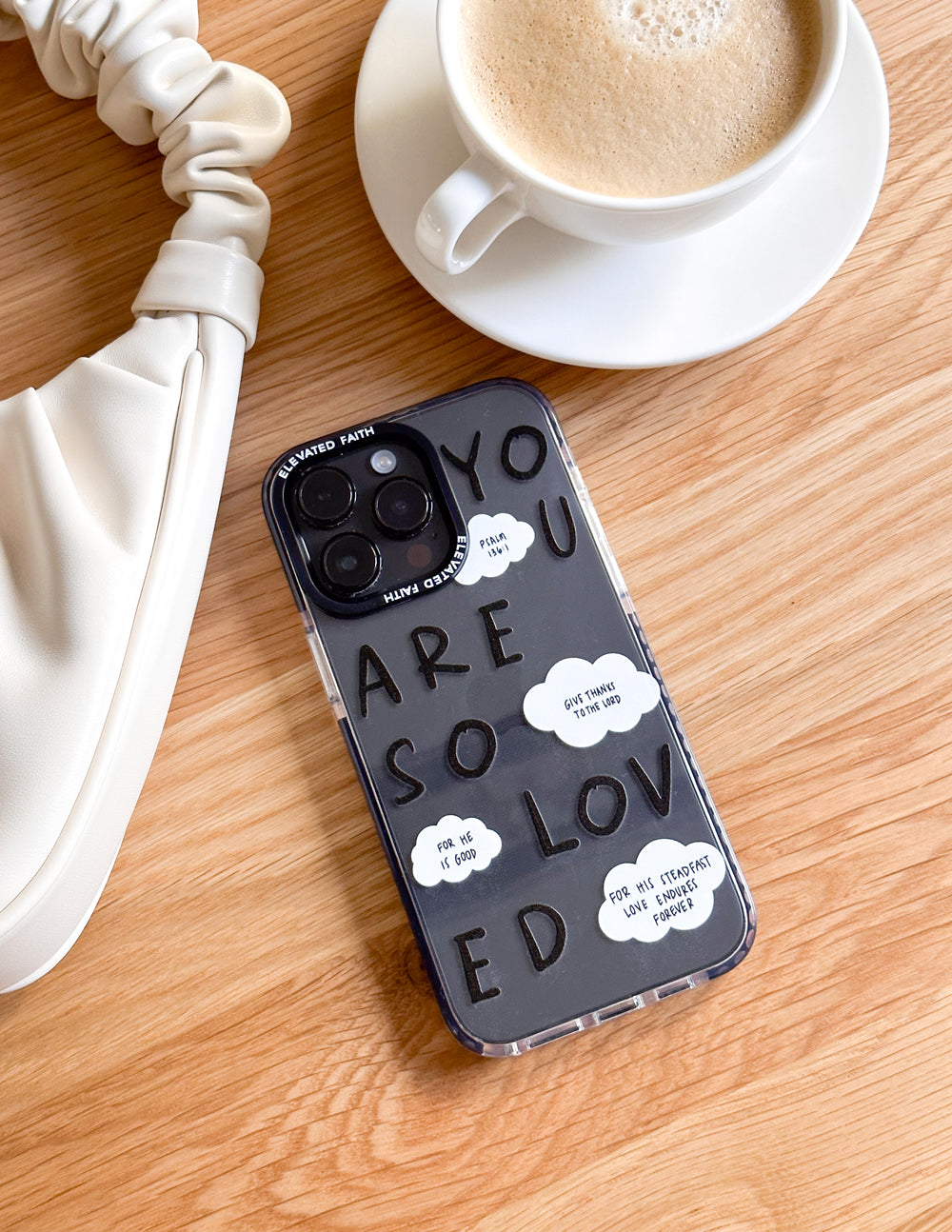 Elevated Faith Black You Are So Loved Phone Case — lifestyle context