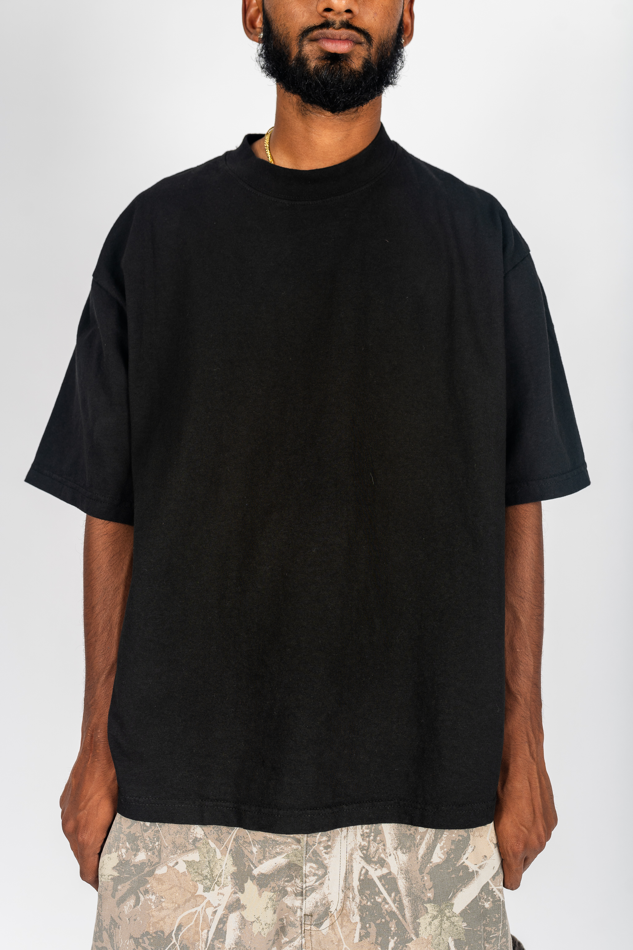 Superline Garment Dye Drop Shoulder Shirt — detail close-up