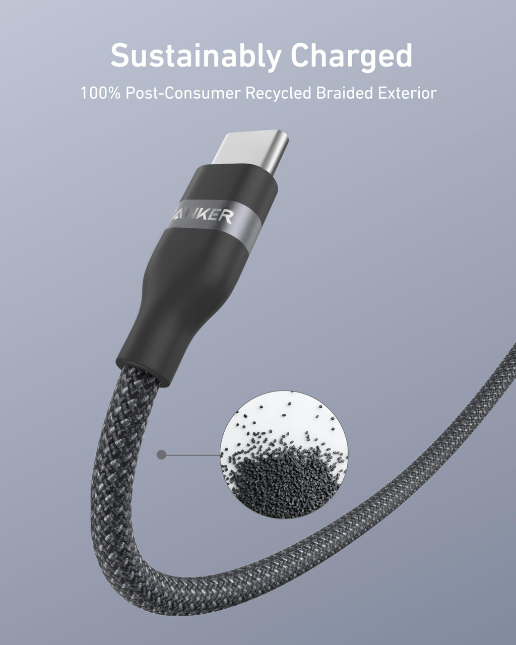 Anker USB-A to USB-C Cable (3 ft / 6 ft, Upcycled-Braided), view 11