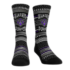 Rock 'Em Socks Black Panther Wakanda Forever - Wakanda Print
