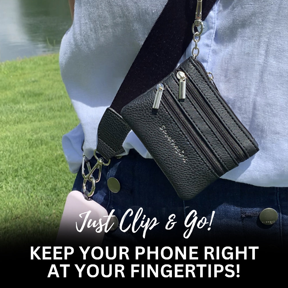 SaveTheGirls Clip & Go Strap with Pouch - Solid Collection — side view