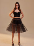 Black Tulle Underskirt (Petticoat) – Sheer Layering Skirt – Bridal Port
