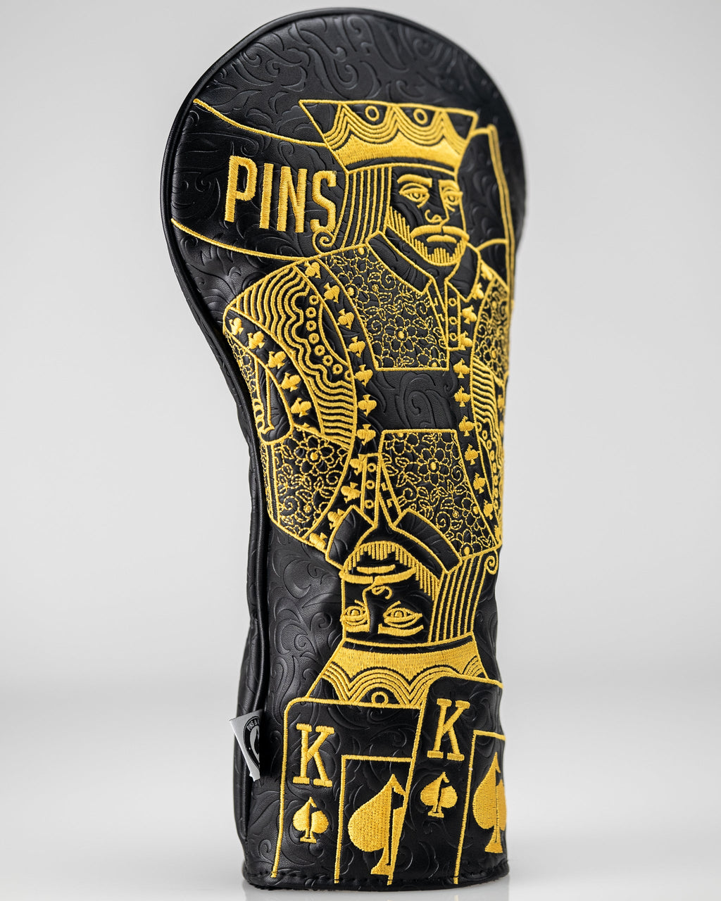 Pins and Aces Black/Gold King of Spades - Driver Cover — main product shot
