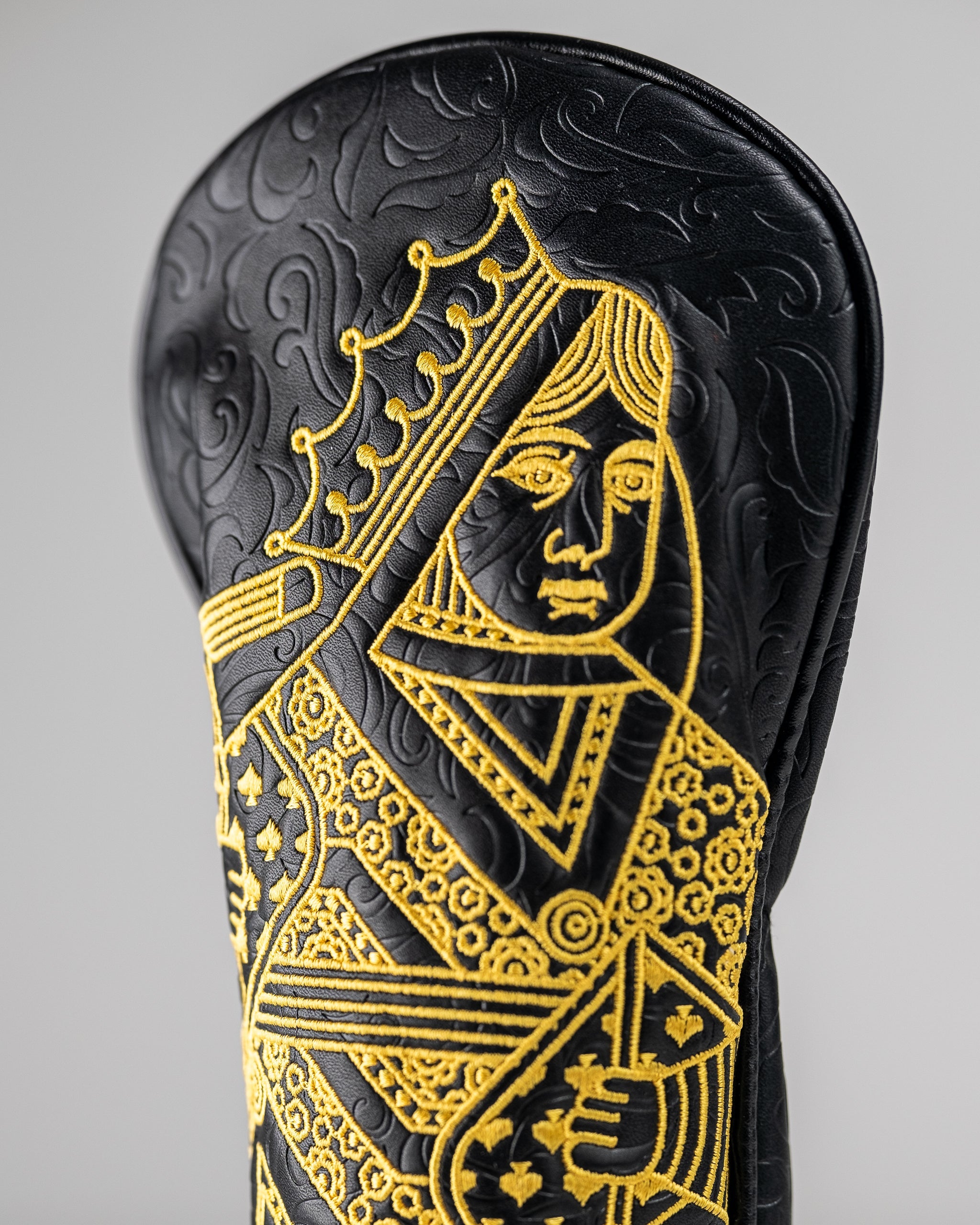 Pins and Aces Black/Gold Queen of Spades - Fairway Cover — packaging