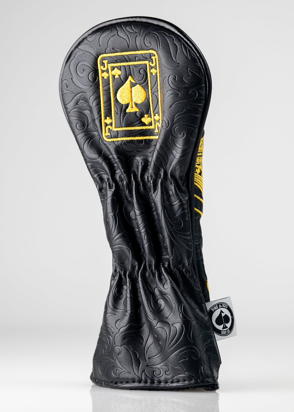 Pins and Aces Black/Gold Jack of Spades - Hybrid Cover — fabric or material detail