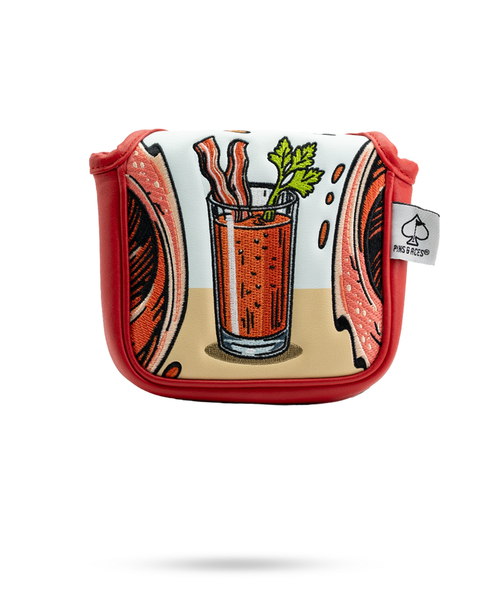 Pins and Aces Bloody Mary - Mallet Putter Cover — back view