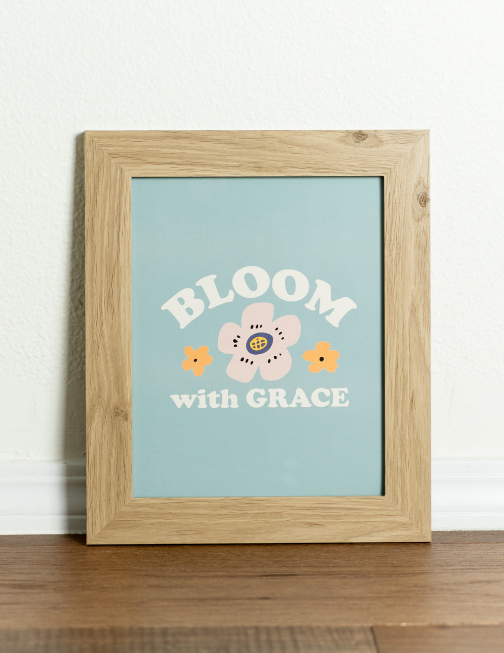 Elevated Faith Bloom With Grace Print — detail close-up
