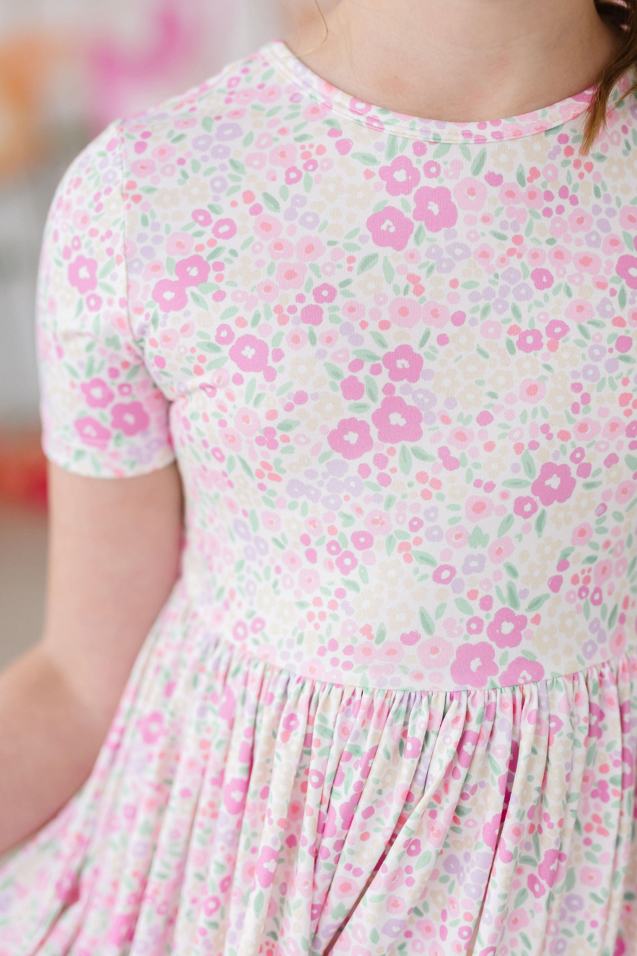 Mila & Rose ® Blooming Beauty S/S Pocket Twirl Dress — detail close-up
