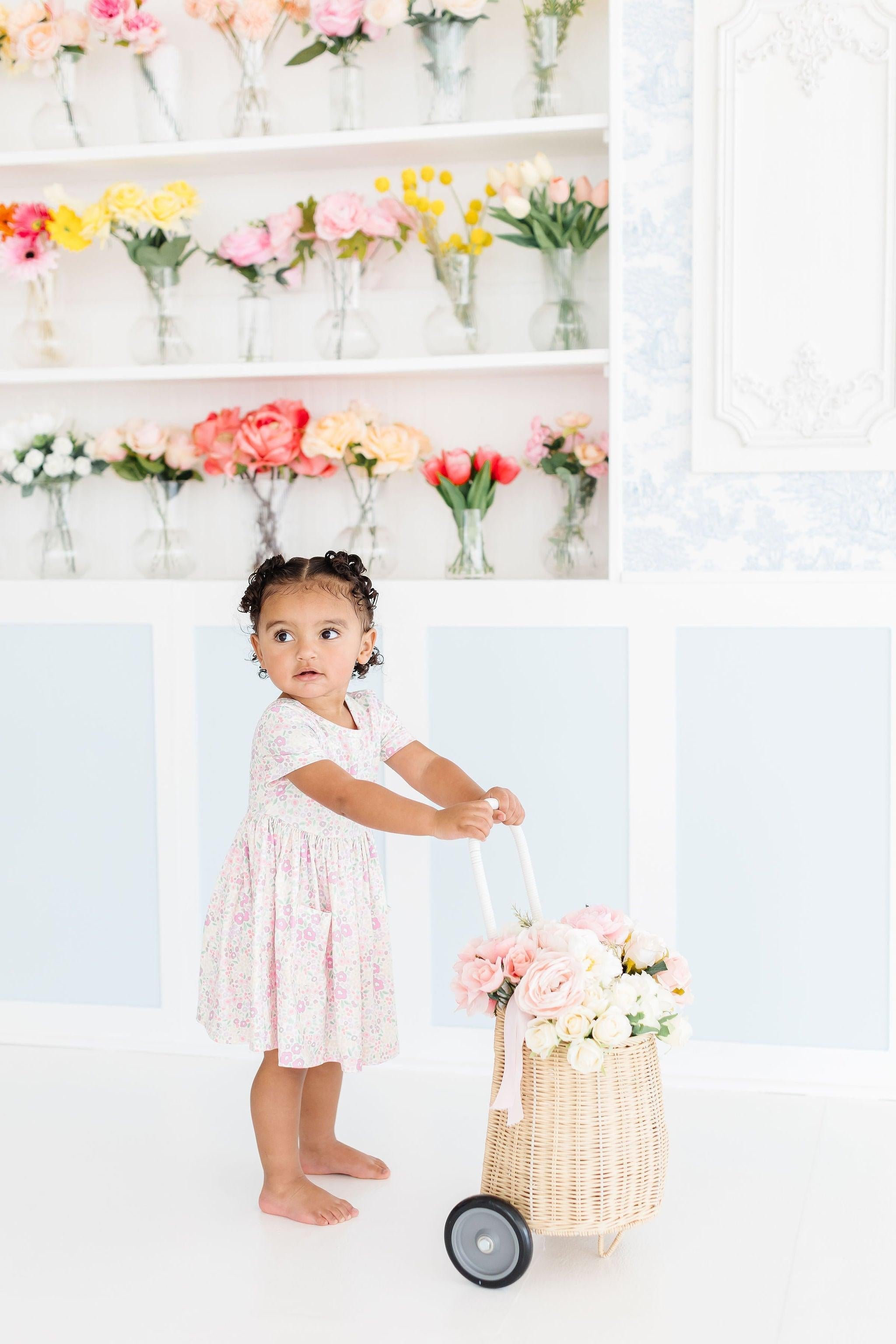 Mila & Rose ® Blooming Beauty S/S Pocket Twirl Dress — side view