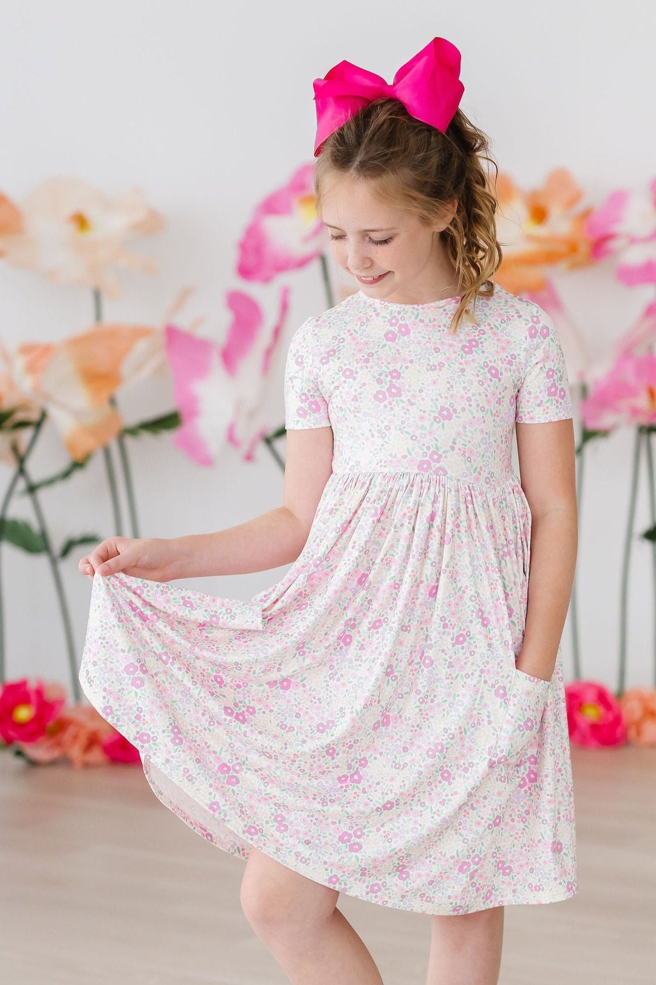 Mila & Rose ® Blooming Beauty S/S Pocket Twirl Dress — main product shot