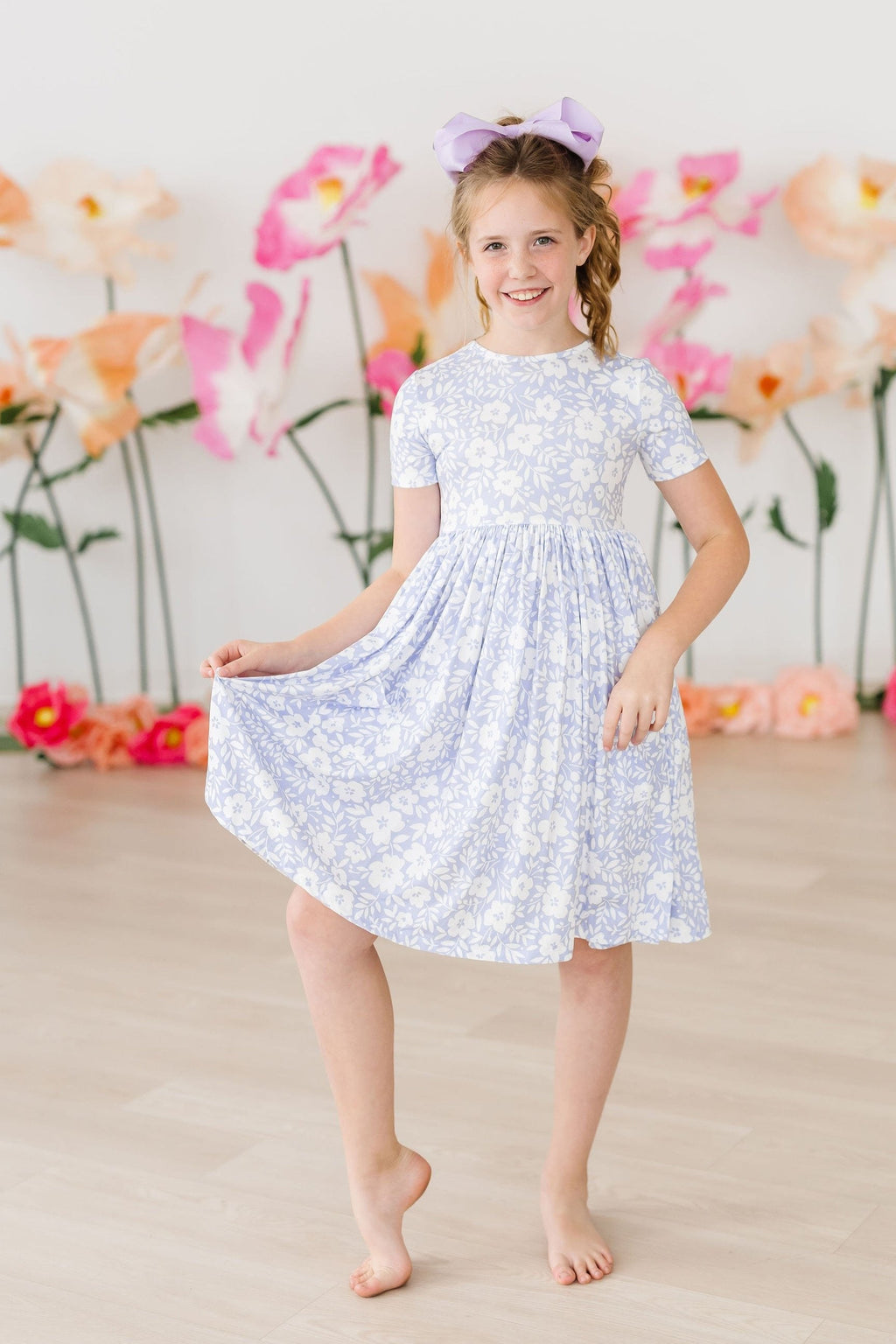 Mila & Rose ® Blossom Bliss S/S Pocket Twirl Dress — back view