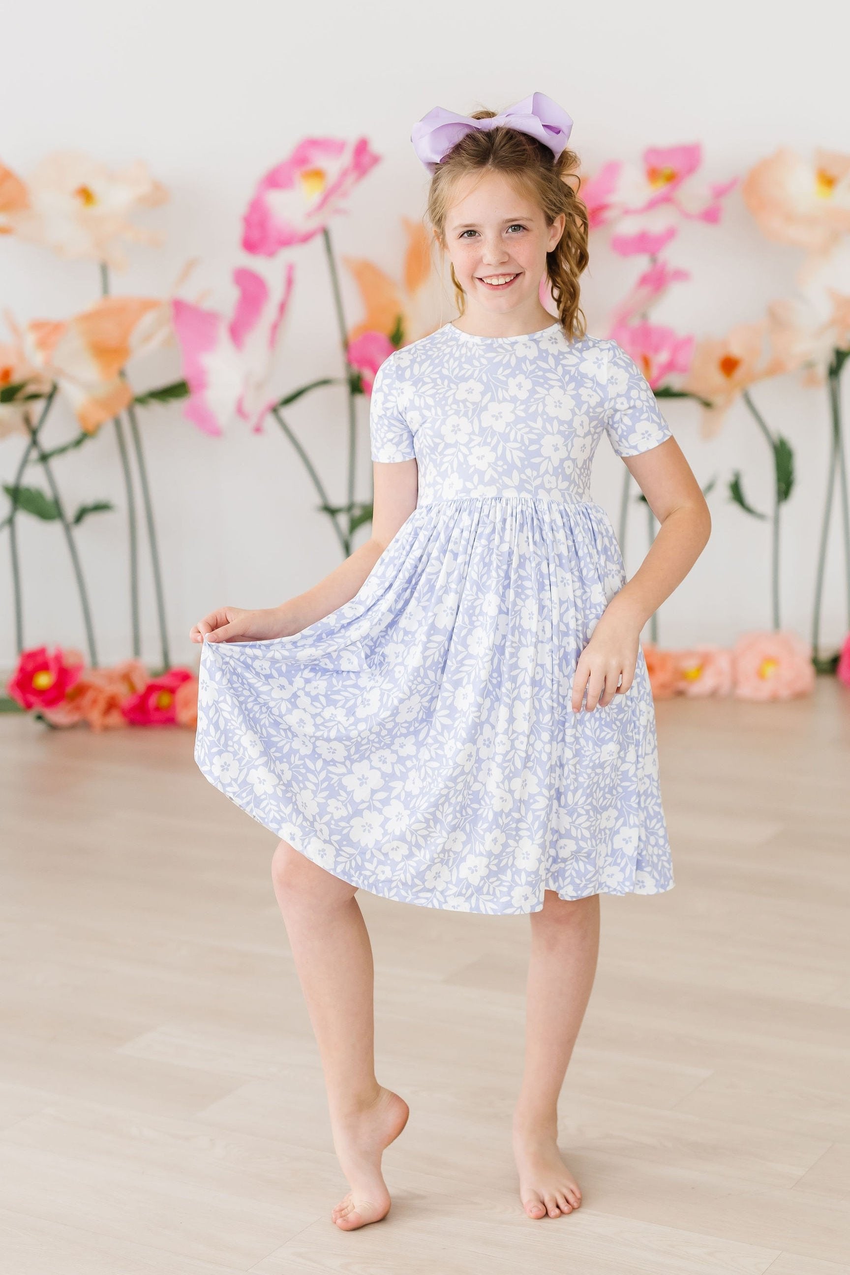 Mila & Rose ® Blossom Bliss S/S Pocket Twirl Dress — back view
