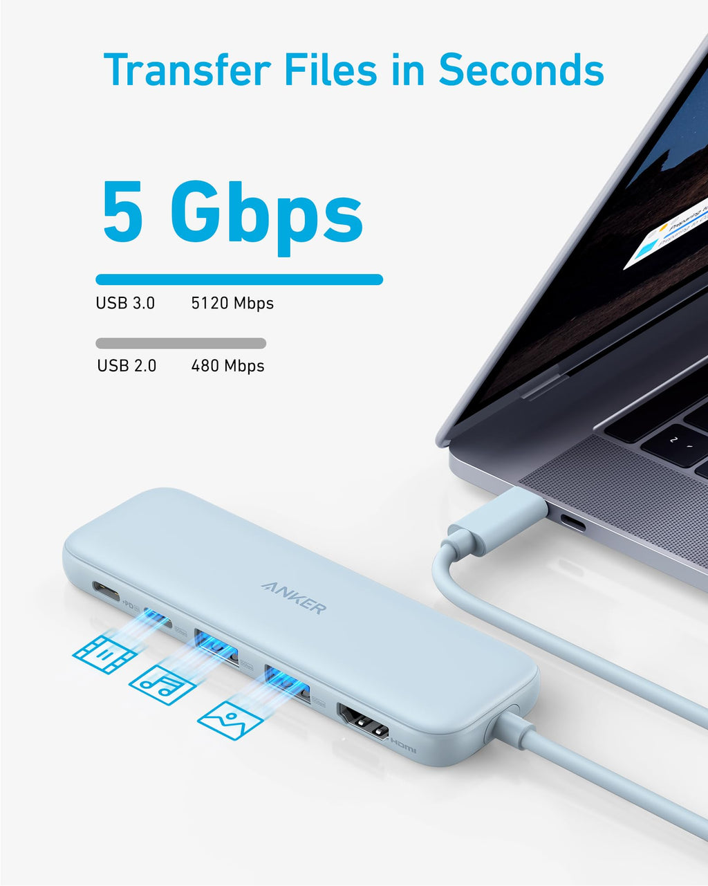 Refurbished Anker <b>332</b> USB-C Hub (5-in-1), view 10