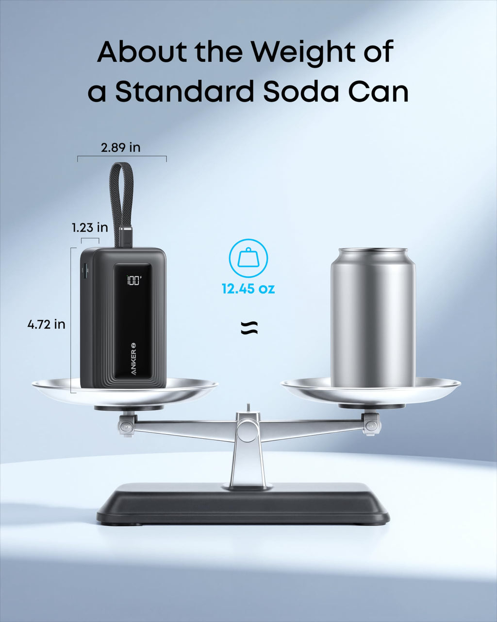 Anker Zolo Power Bank (10K, 30W) with a 5.4-inch (13.7 cm) built-in USB-C cable., view 19