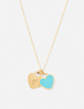 Elevated Faith Blue Enamel Heart Logo Necklace — main product shot