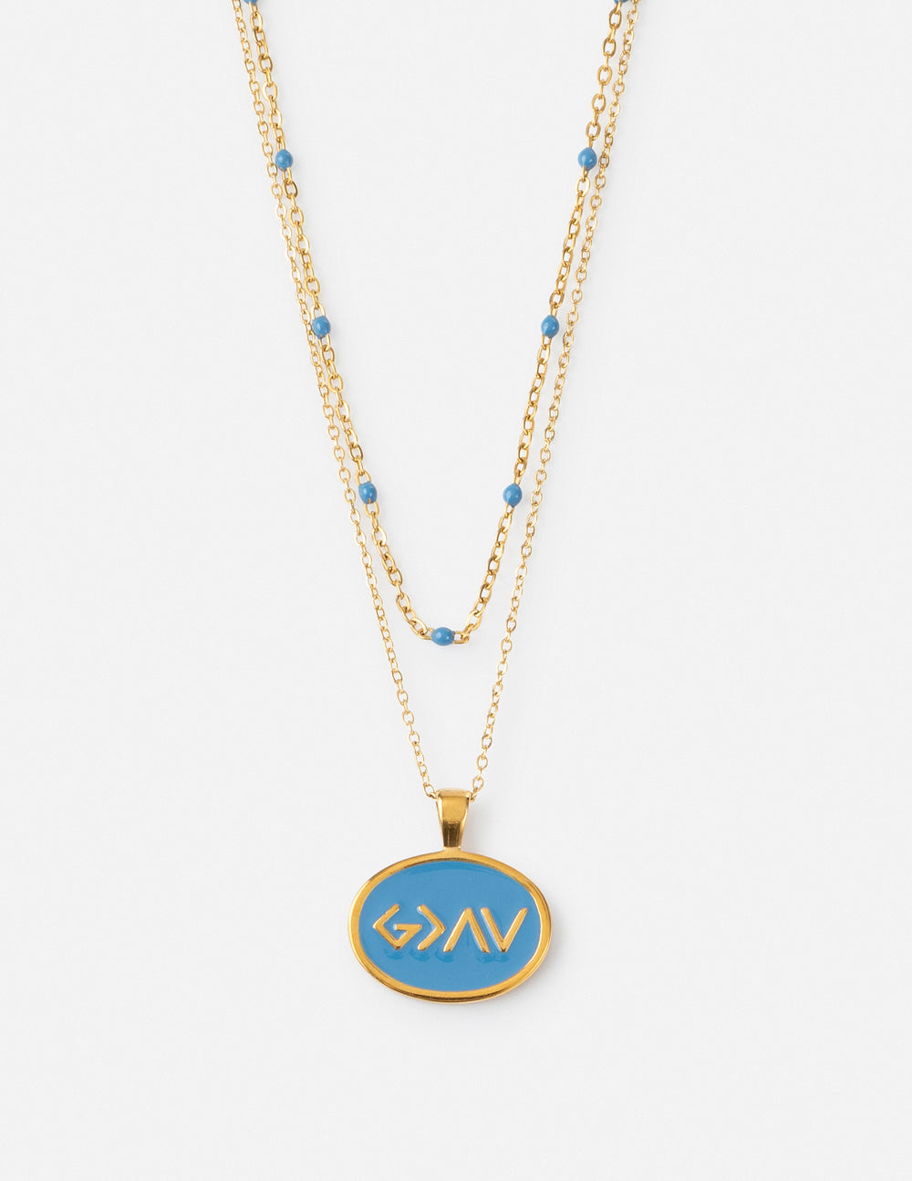 Elevated Faith Blue Highs and Lows Necklace Set — main product shot