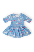 Mila & Rose ® Blue Moon 3/4 Sleeve Twirl Bodysuit — main product shot