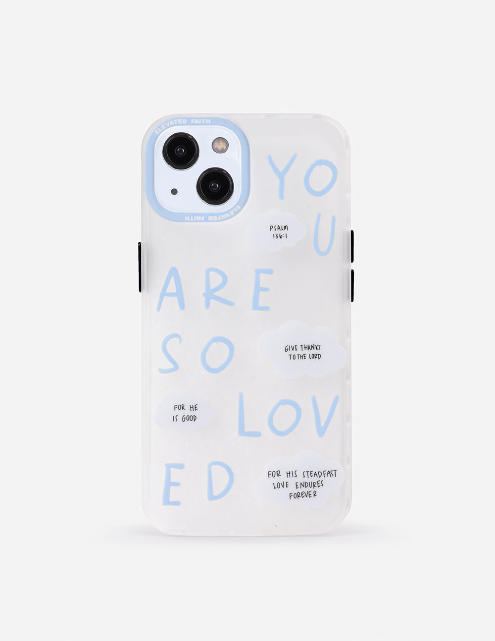 Elevated Faith Blue You Are So Loved Frosted Phone Case — in-use photo