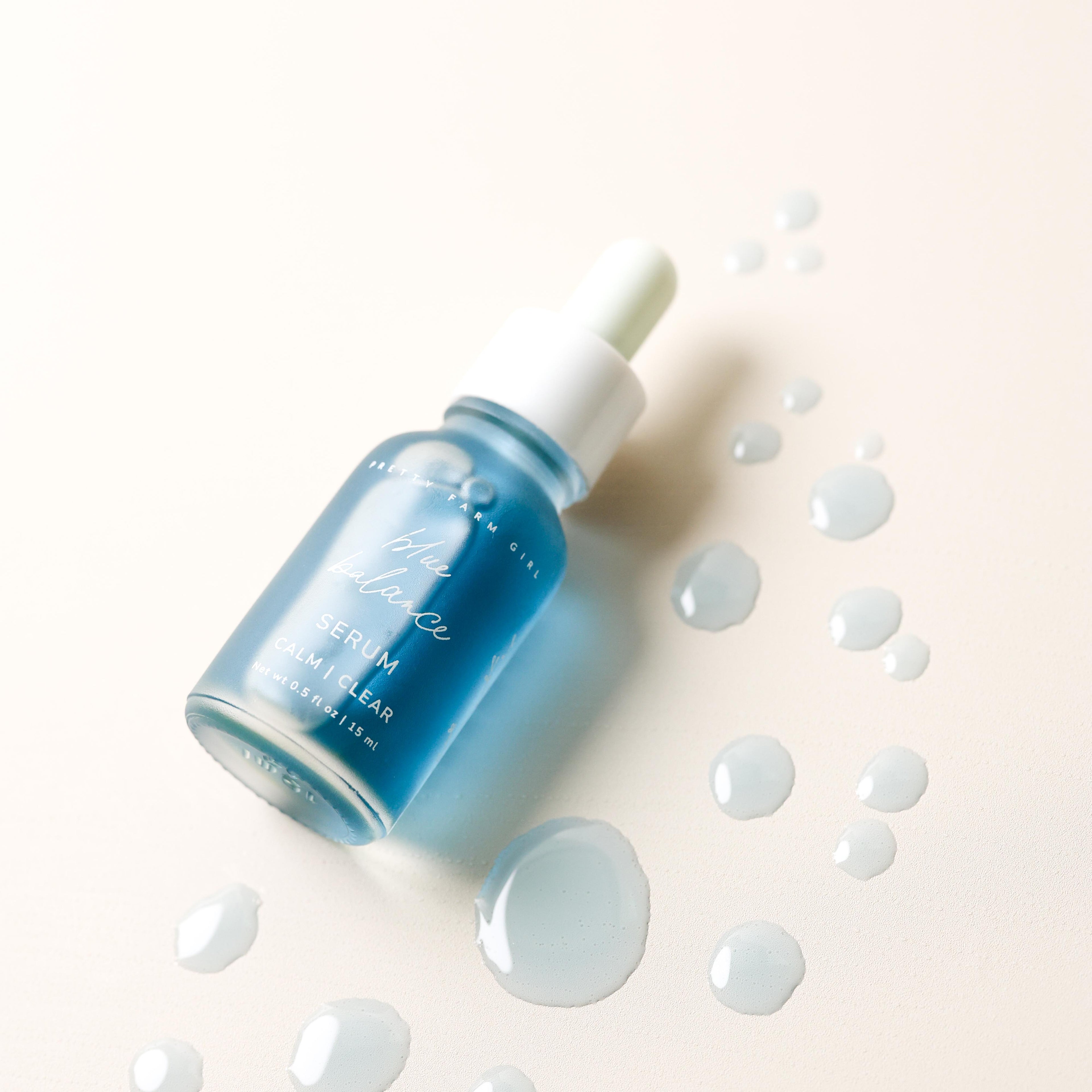 Pretty farm girl Blue Balance Face Serum — lifestyle context