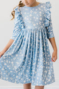Mila & Rose ® Bluebell 3/4 Sleeve Ruffle Twirl Dress — main product shot