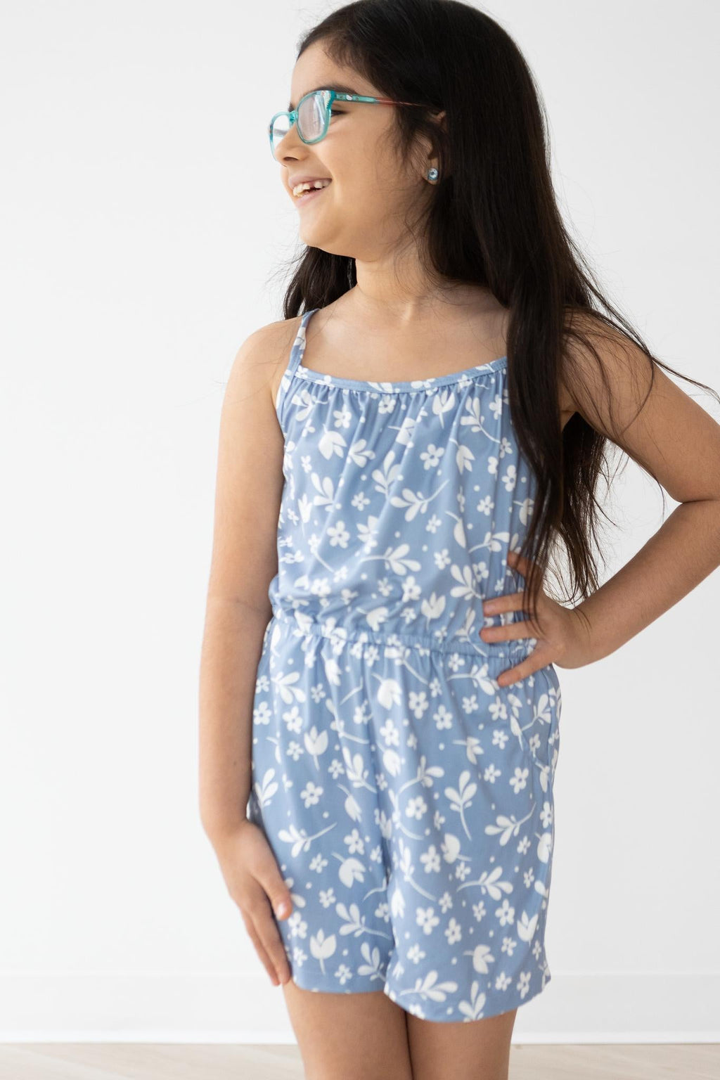 Mila & Rose ® Bluebell Strappy Play Romper — side view