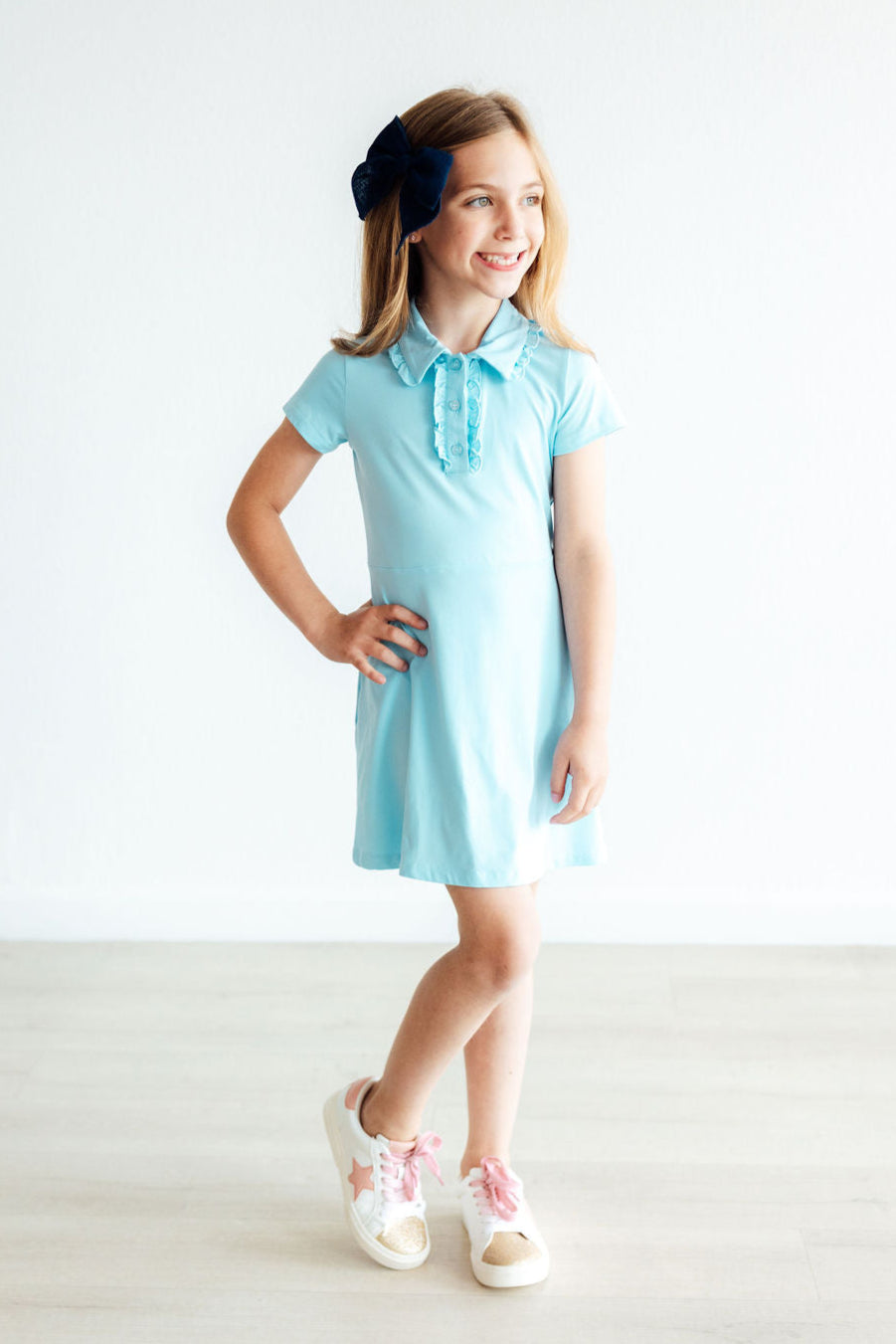 Mila & Rose ® Bluebird S/S Polo Dress — back view