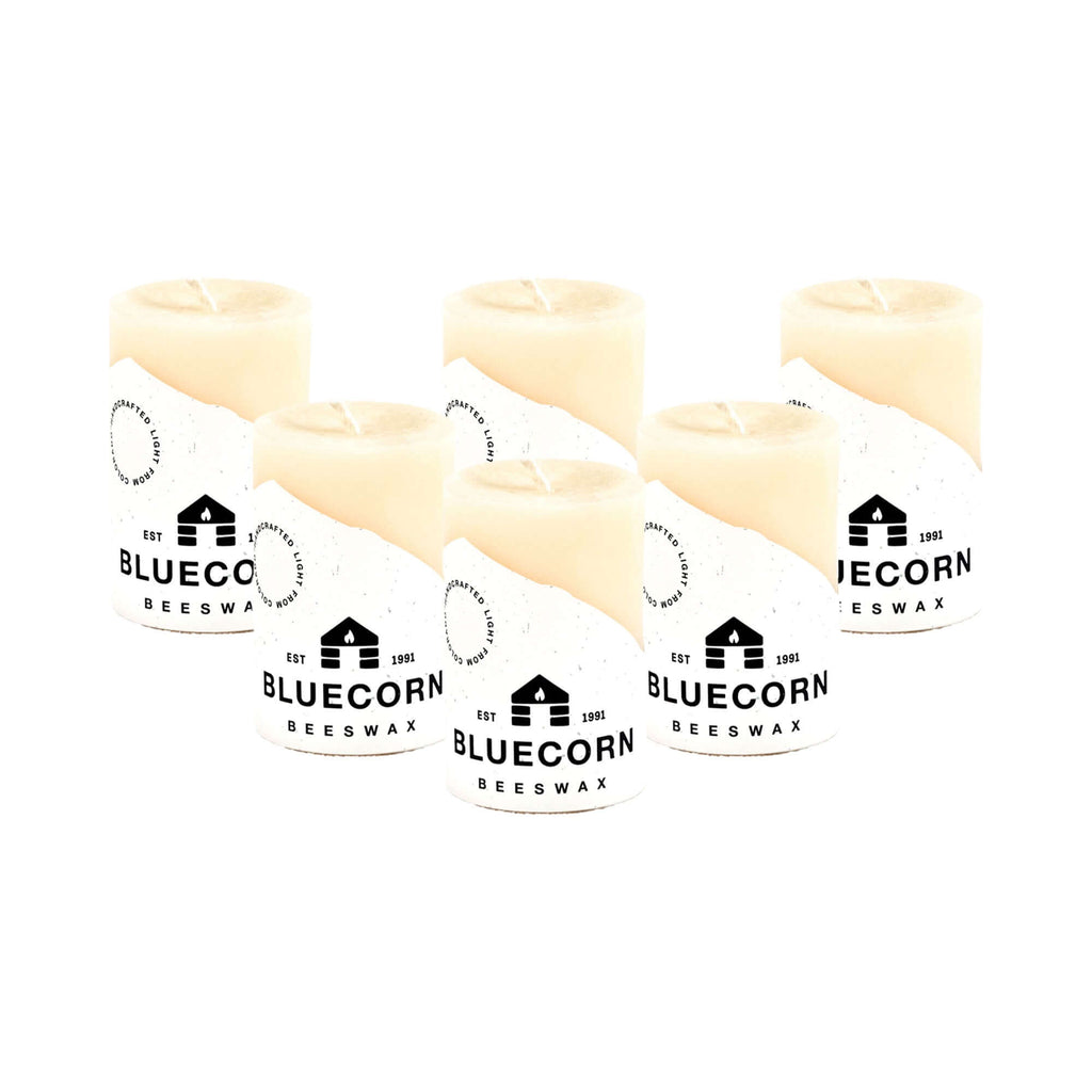 Bluecorn Candles Ivory Pure Beeswax Pillar Candles — alternate view