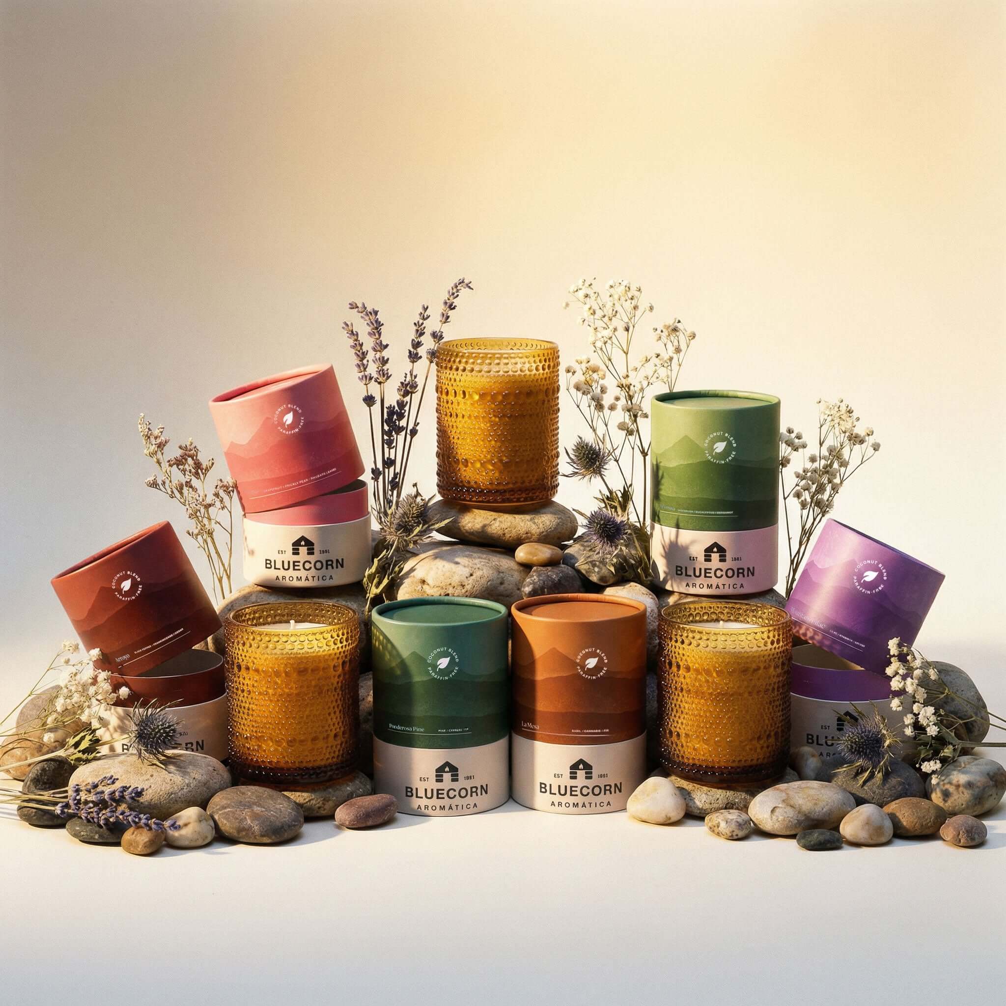 Bluecorn Candles Aromática Scented Candles — detail and construction