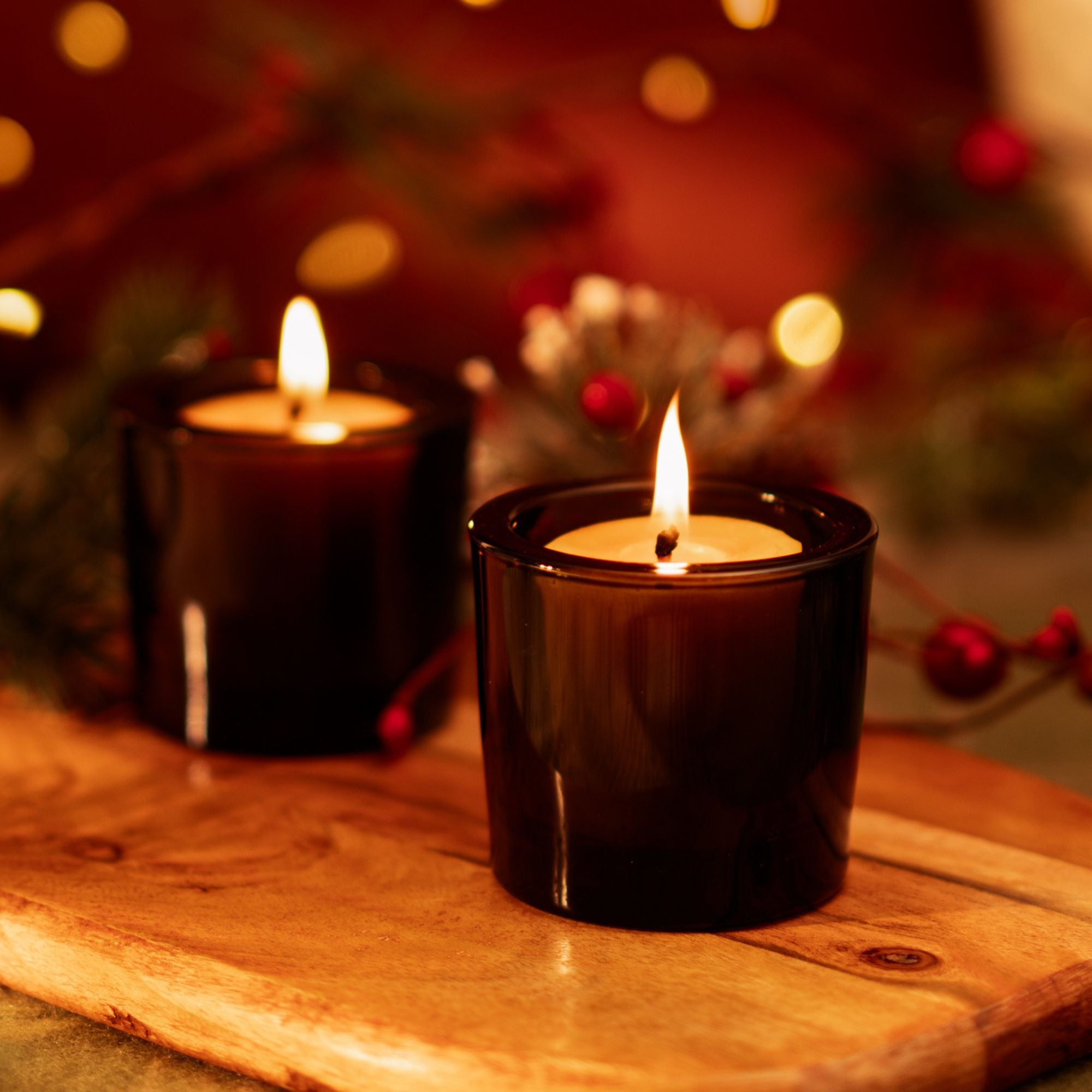 Heavy Glass Votive Candle Holders - 50% Recycled Glass