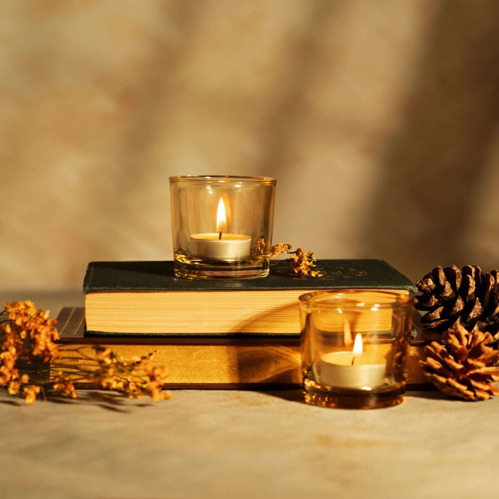 Bluecorn Candles Pure Beeswax Tea Light Candles — comparison shot