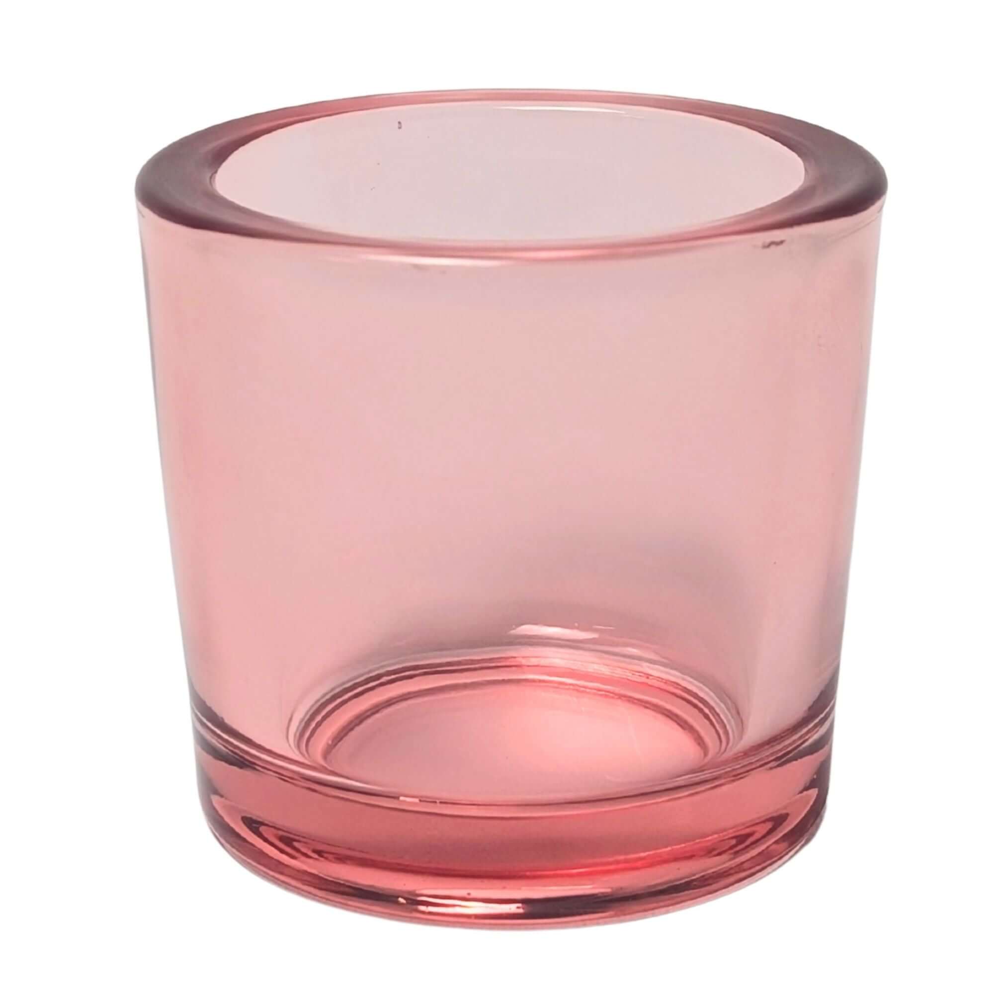 Bluecorn Candles Heavy Glass Votive Candle Holders - 50% Recycled Glass — branding close-up