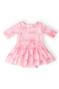 Mila & Rose ® Blushing Bows 3/4 Sleeve Twirl Bodysuit — main product shot