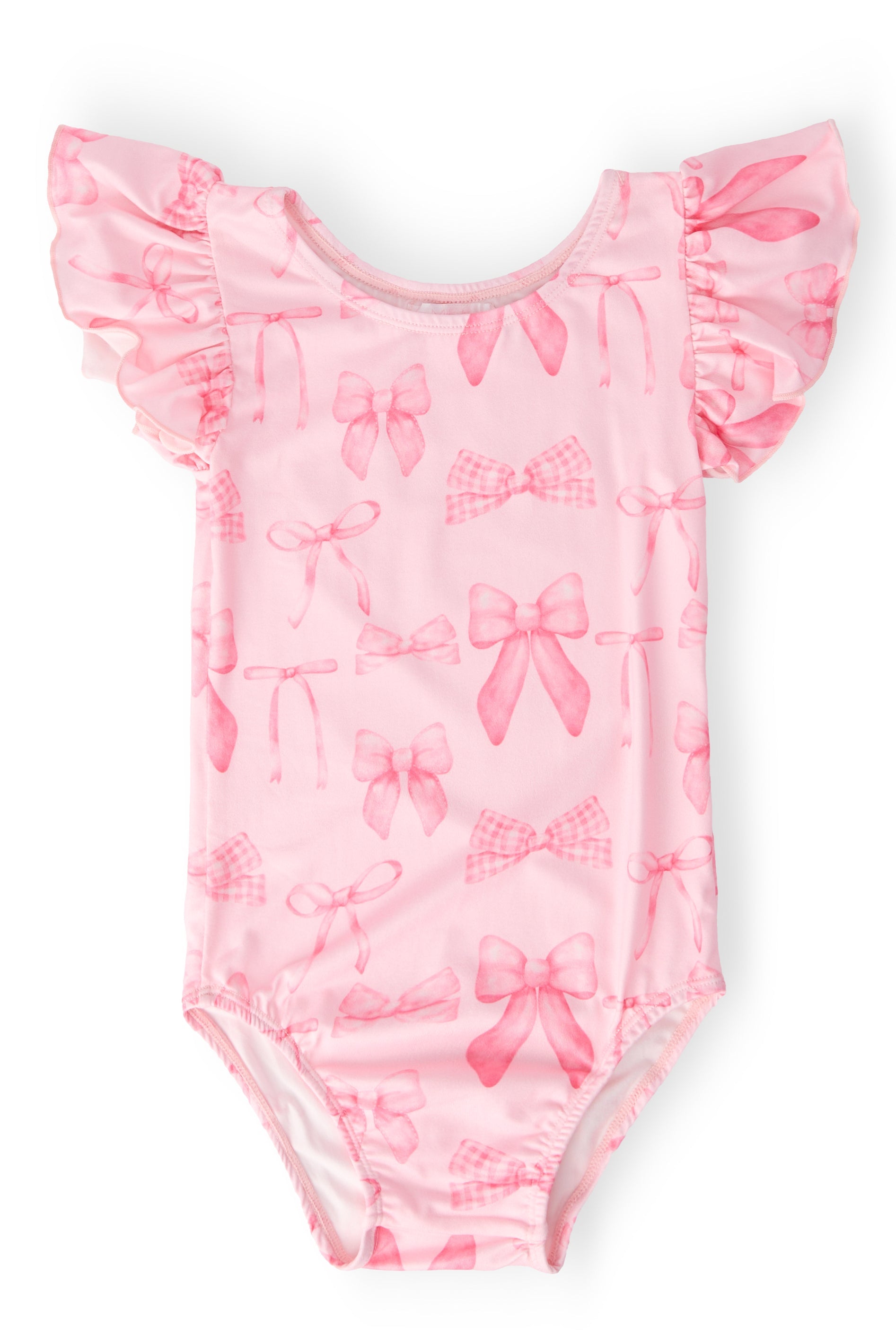 Mila & Rose ® Blushing Bows S/S Flutter Sleeve Leotard — main product shot