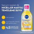 Nivea Micellar Makeup Cleansing Water with 5% Serum - Gentle, Brightening, and Hydrating Makeup Remover for Sensitive Skin